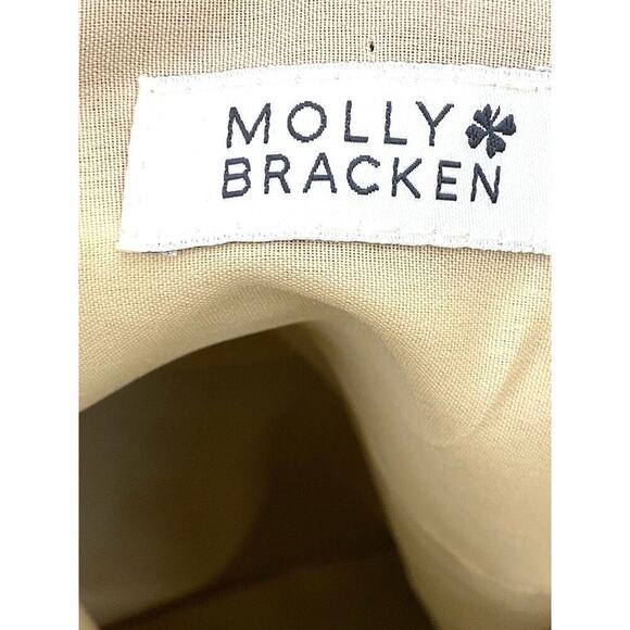 New Molly Bracken Burlap + Silver Gold Metallic tote eco shopper bag Beach - Picture 5 of 6